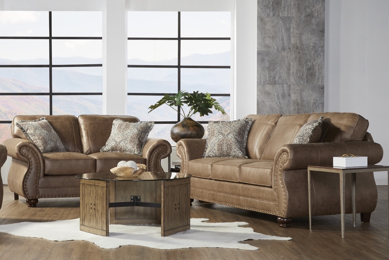  17410 Sofa & Loveseat: Jetson Ginger $1295