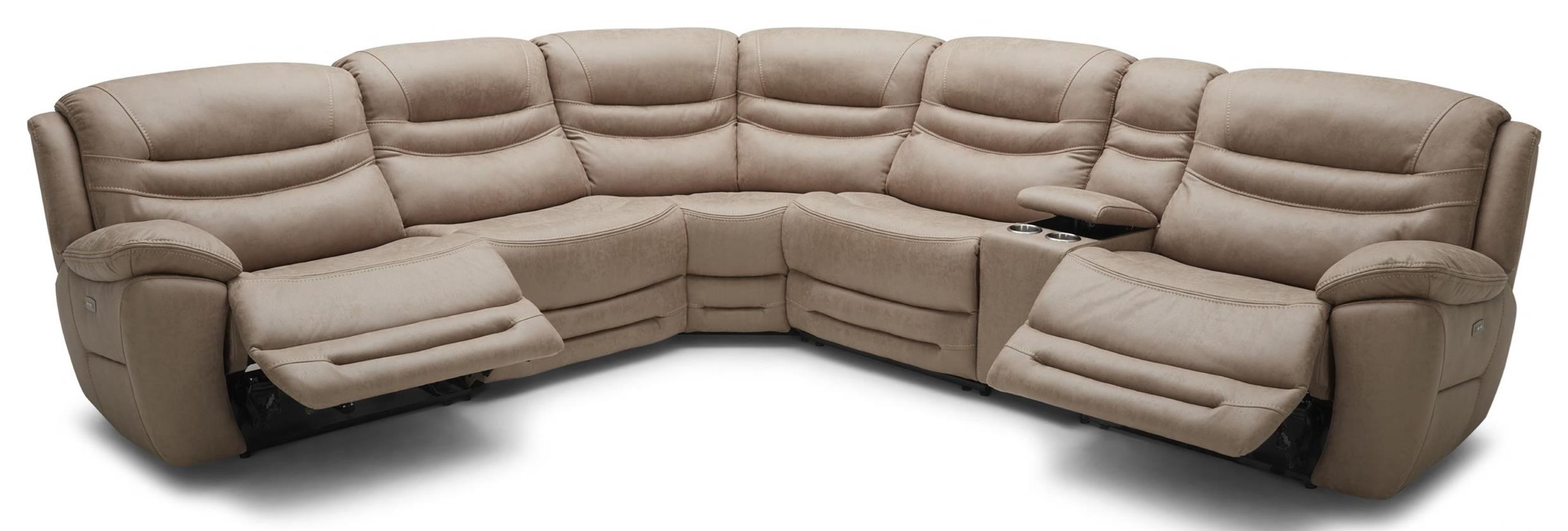 083 Motion Reclining Sectional Sofa With 4 USB, 2 Power Ports  - Splash Tan  $2503.99