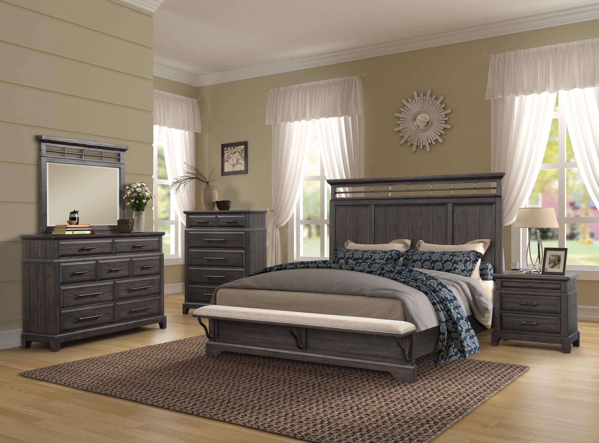 1921 Bellamy Lane Sleigh with Bench Bed- Queen $1729