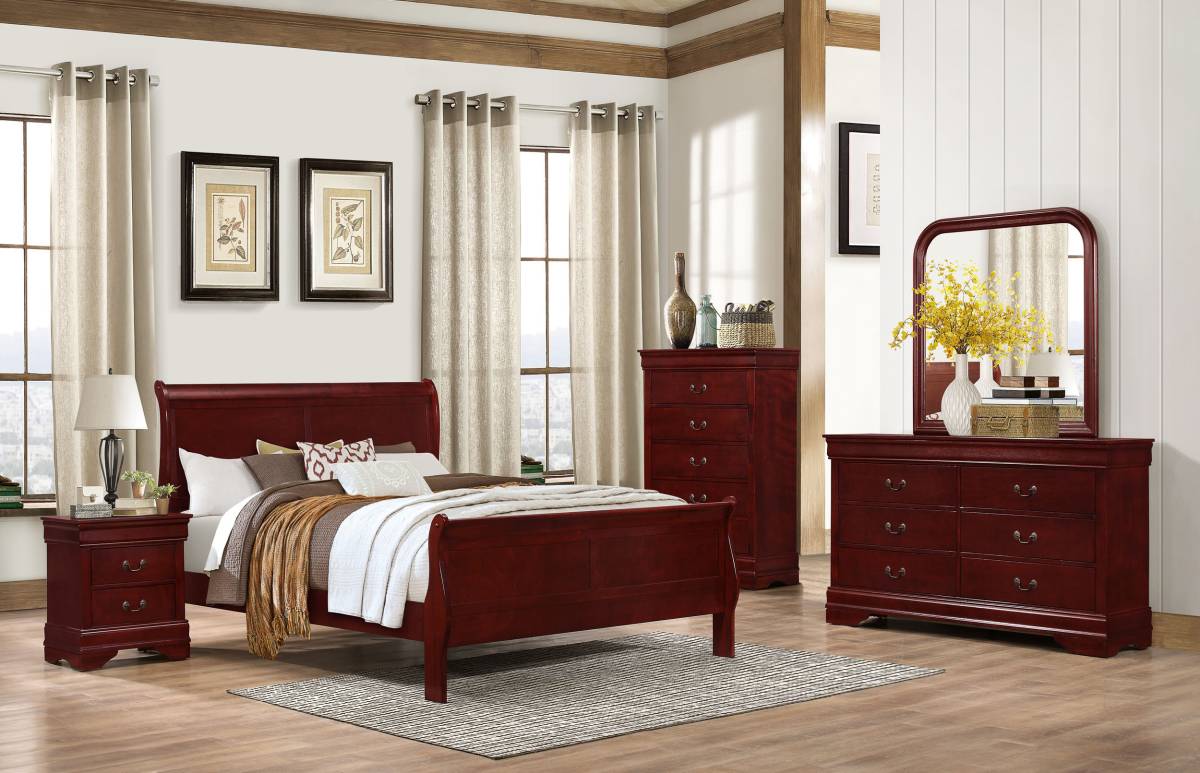 4937 King 5pcs Bedroom Louis Phillipe Bedroom Set $1059.99