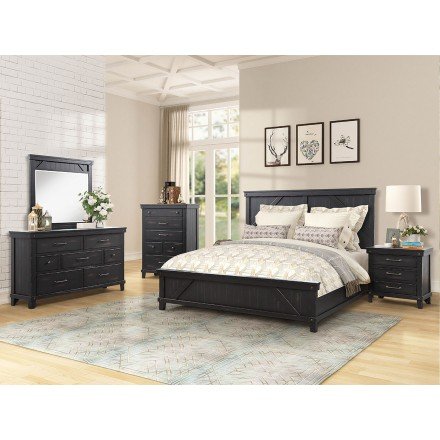 1708 Spruce Creek Farmhouse Black Queen Bedroom Set $2595.99