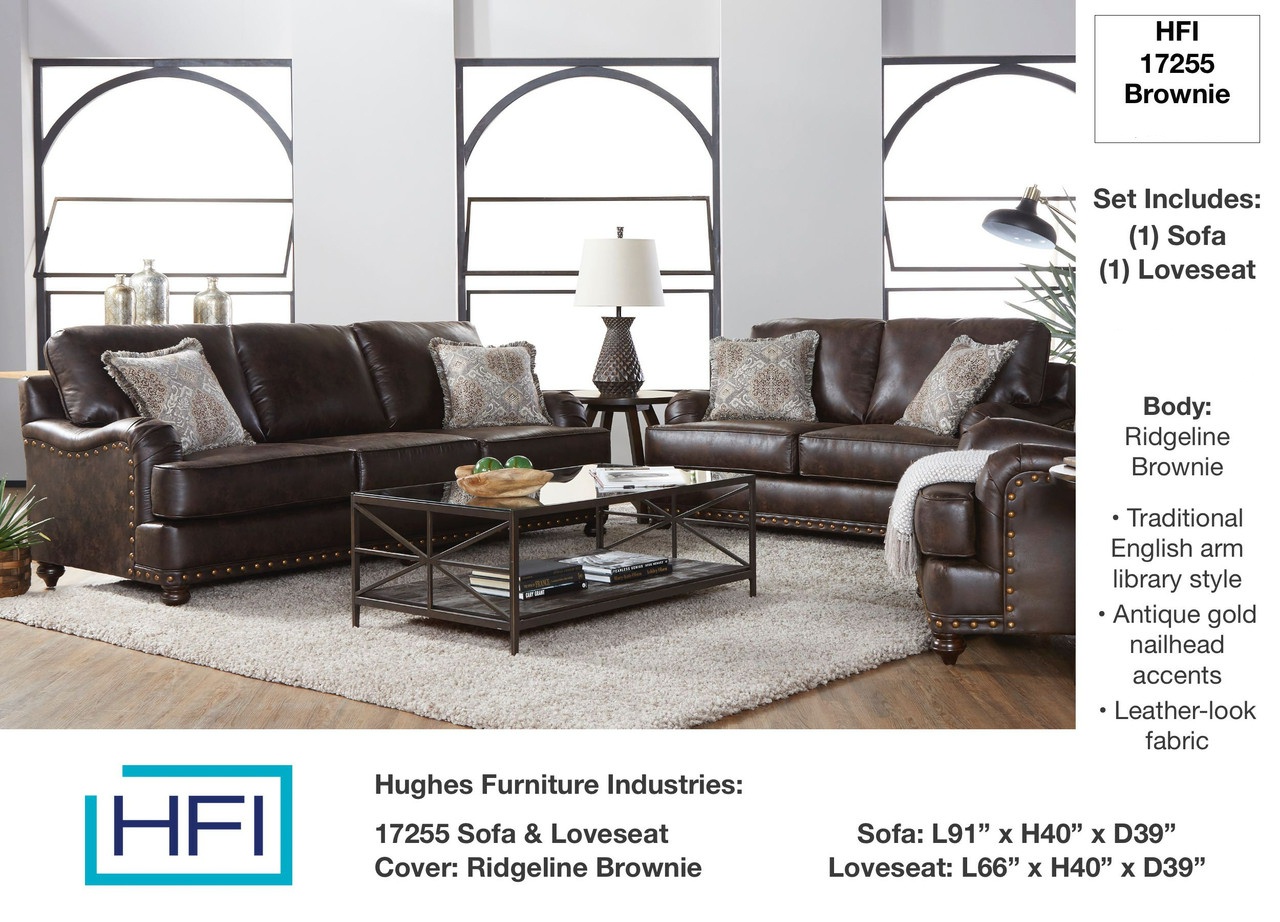 17255 Sofa & Loveseat Ridgeline Brownie  $1295