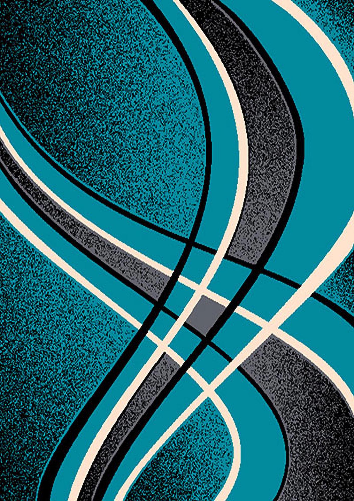 Contemporary Turquoise Area Rug 8' x 10'  $159