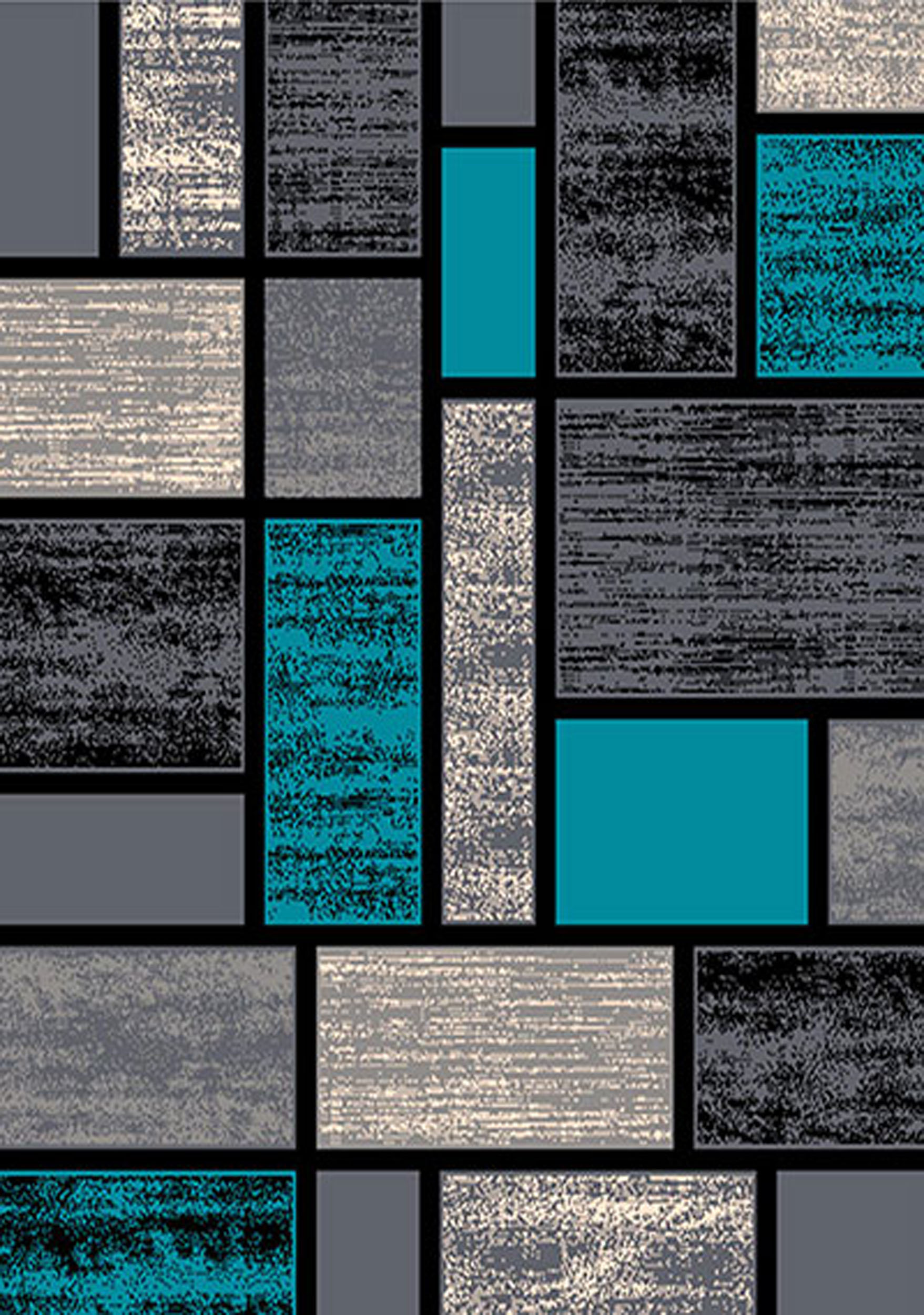 Contemporary 43 Electric/Turquoise Area Rug <br>8' x 10'  $159