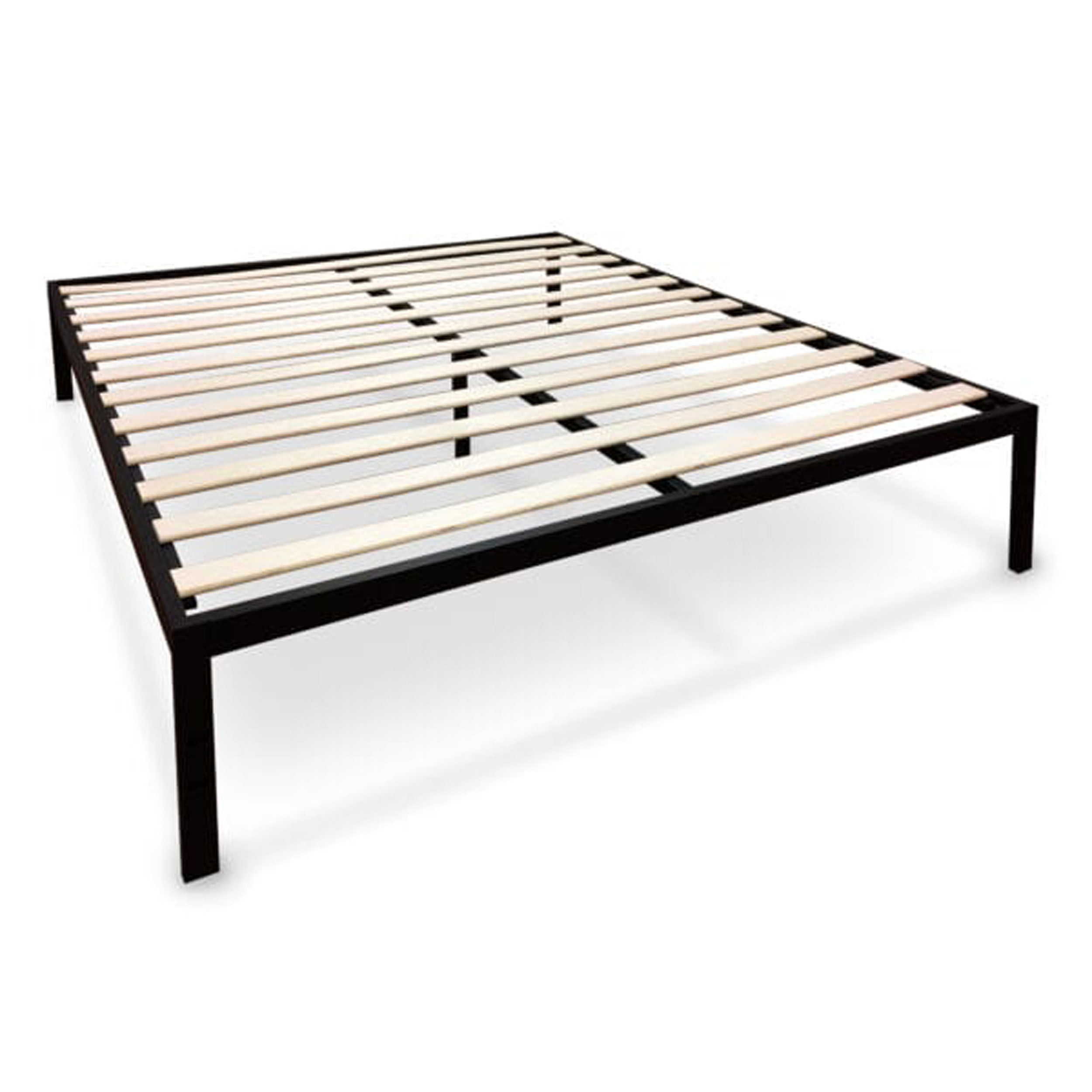 King Platform Bed Frames with Wooden Slats, Black  $142